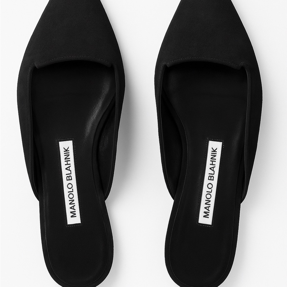 Manolo Blahnik Elegant Black Clogs